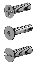 PVDF Flat Head Screw Flat Head